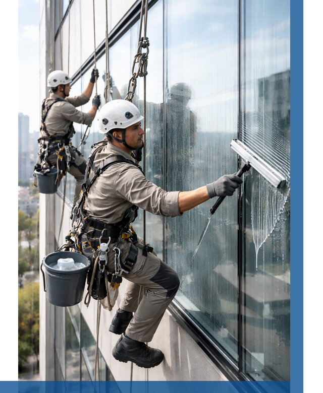 Мойка окон альпинистами в Кашире от 4686 р. | ВЫСОТНИК-Кшр