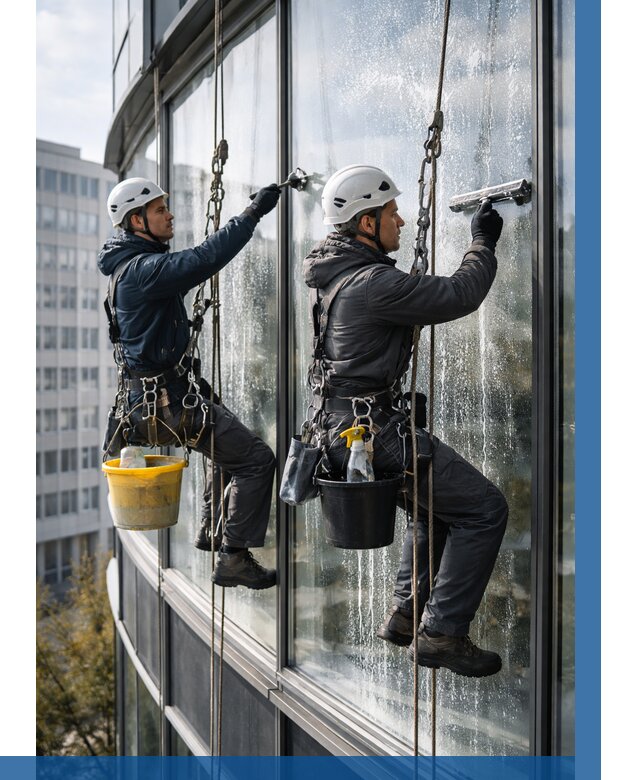 Мойка панорамных окон в Кашире от 364 р. заказать у ВЫСОТНИК-Кшр