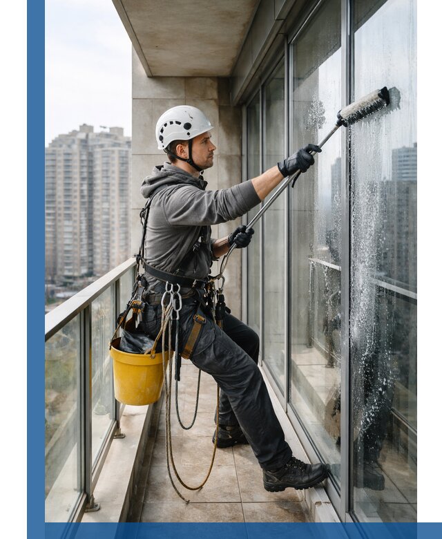 Профессиональная мойка балконного остекления в Кашире