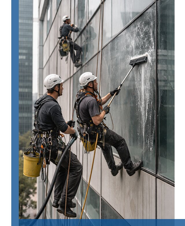 Профессиональная высотная мойка фасадов зданий в Кашире