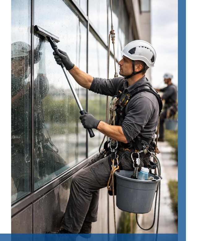 Мойка стеклянных фасадов в Кашире от 208 р. | ВЫСОТНИК-Кшр