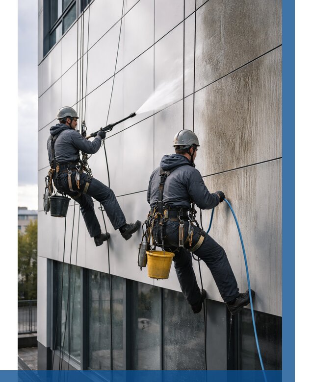 Мойка фасада из композита в Кашире по цене от 312 р. | ВЫСОТНИК-Кшр