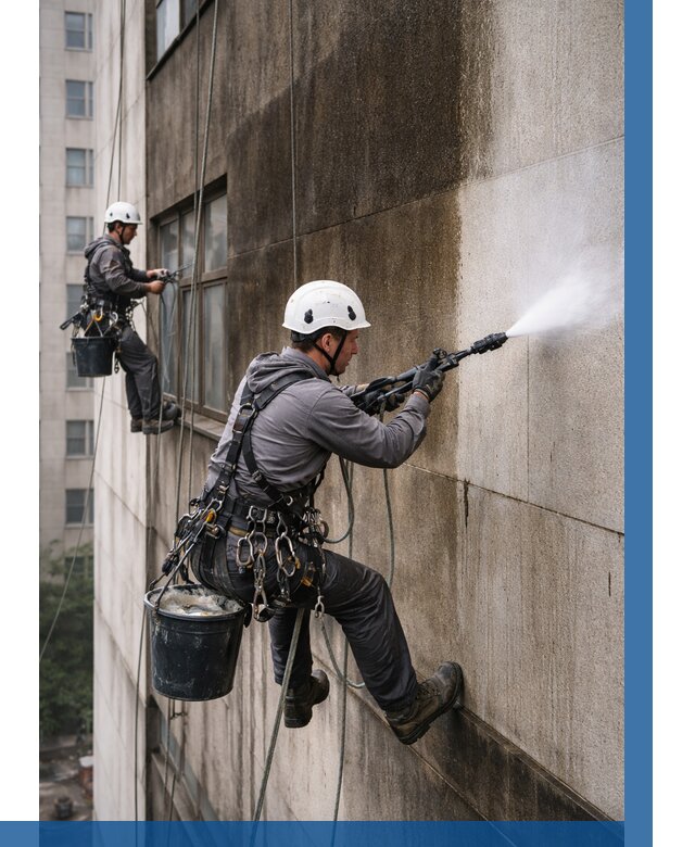 Очистка фасада от копоти в Кашире от 260 р. | ВЫСОТНИК-Кшр