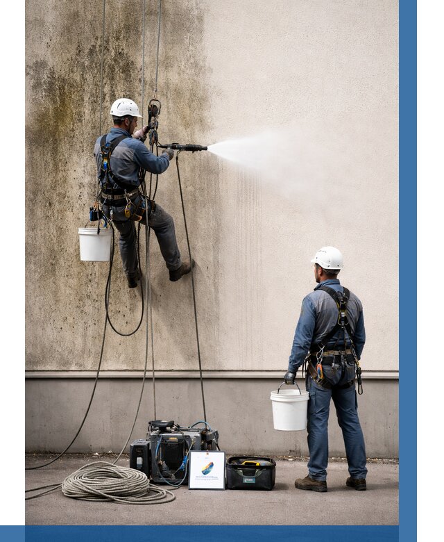 Очистка фасада от плесени в Кашире от 312 р. | ВЫСОТНИК-Кшр