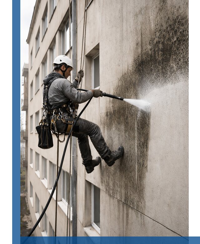 Профессиональная очистка фасадов от плесени в Кашире