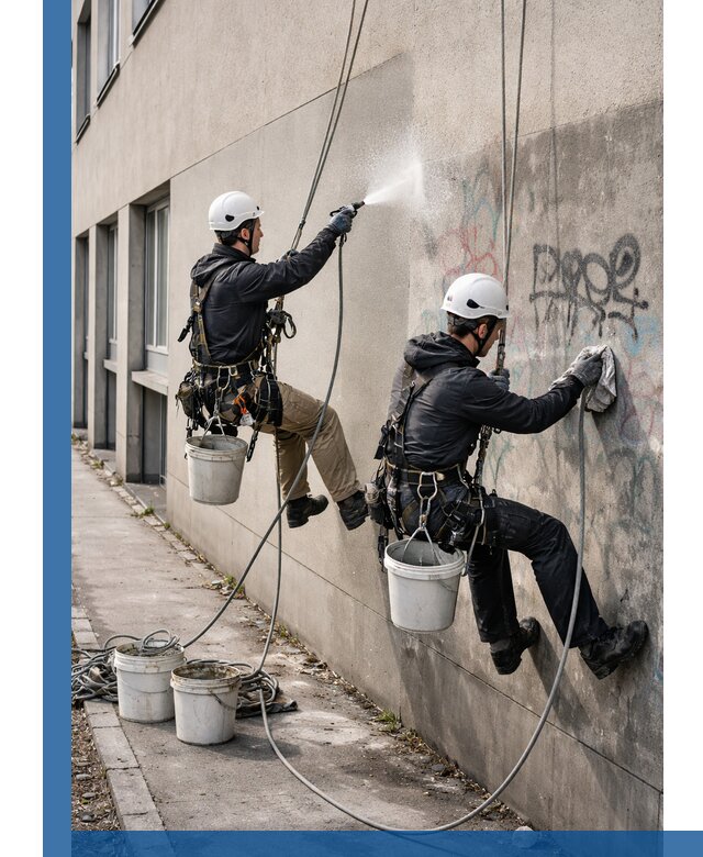 Антиграффити покрытие фасада с защитой от надписей в Кашире