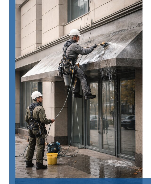 Профессиональная мойка козырьков и навесов в Кашире