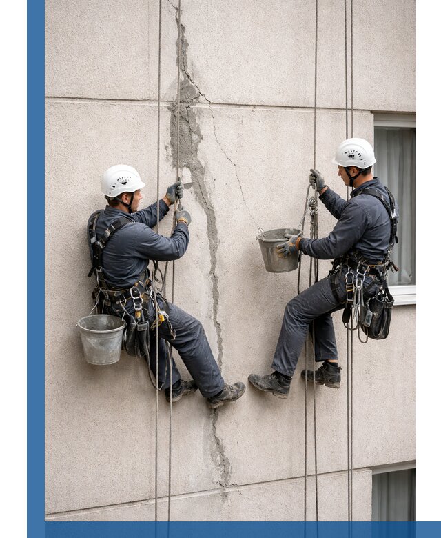 Заделка трещин на фасаде в Кашире с гарантийным ремонтом