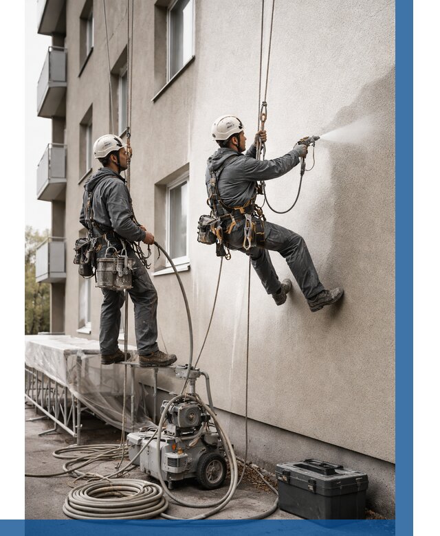 Безвоздушная покраска фасада в Кашире от 229 р/м² | ВЫСОТНИК-Кшр