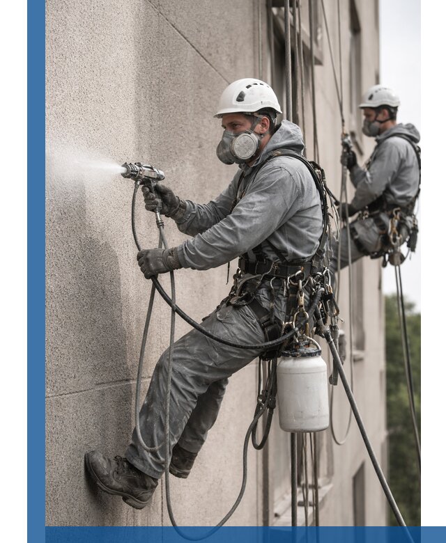 Безвоздушная покраска фасадов зданий в Кашире профессионально