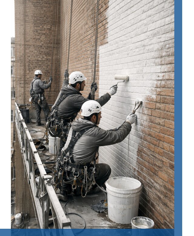 Покраска кирпичного фасада в Кашире от 364 р. | ВЫСОТНИК-Кшр