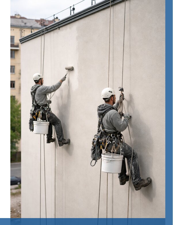 Покраска оштукатуренного фасада в Кашире от 333 р. | ВЫСОТНИК-Кшр