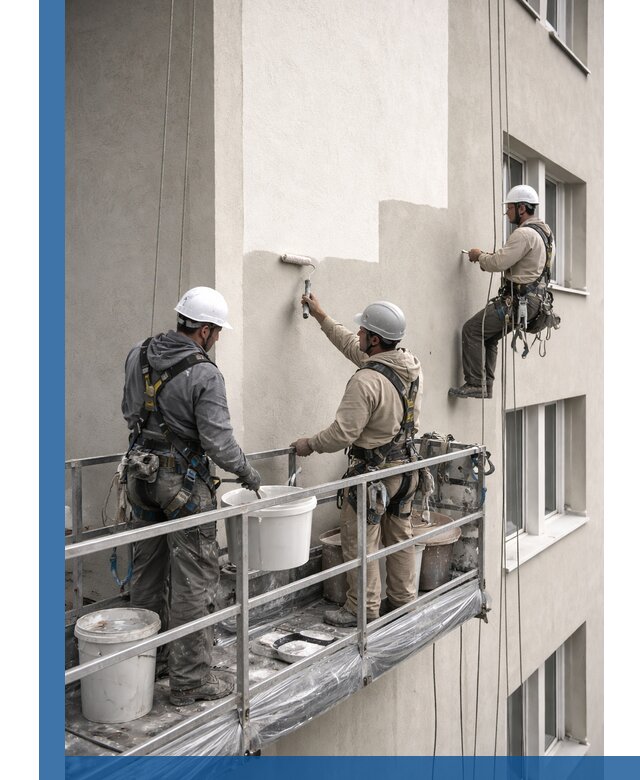 Покраска оштукатуренного фасада в Кашире под ключ с гарантией