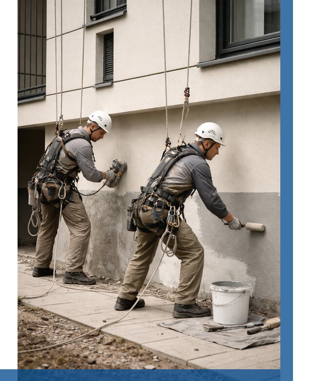 Окраска цоколя здания в Кашире от 469 р. под ключ | ВЫСОТНИК-Кшр