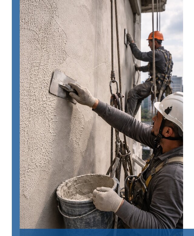 Декоративная штукатурка фасада с утеплением и защитой в Кашире