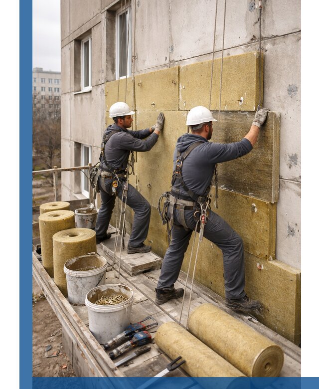 Утепление фасада минватой в Кашире под ключ с гарантией