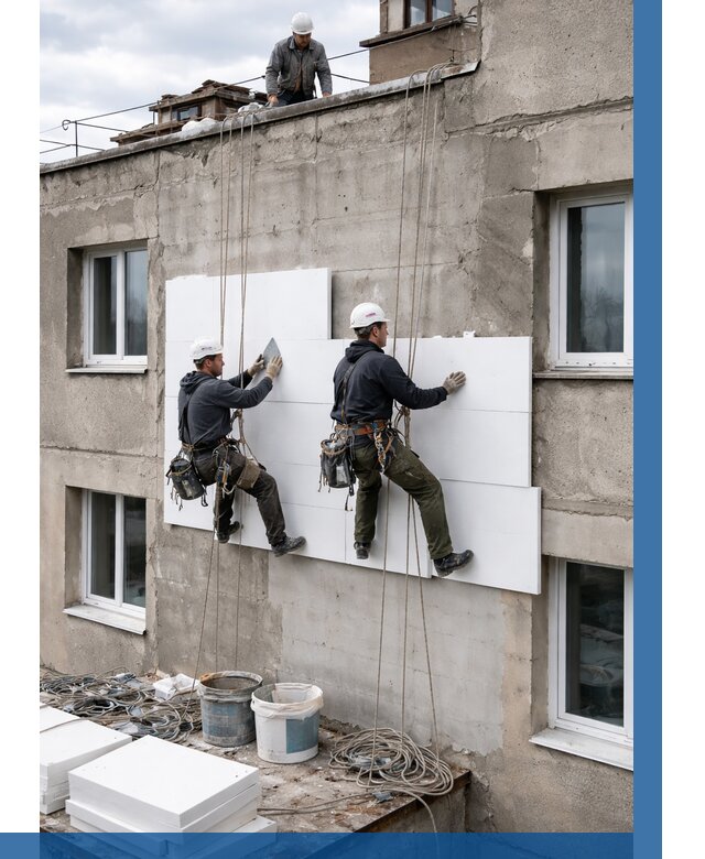 Утепление фасада пенополистиролом в Кашире от 1875 р. | ВЫСОТНИК-Кшр