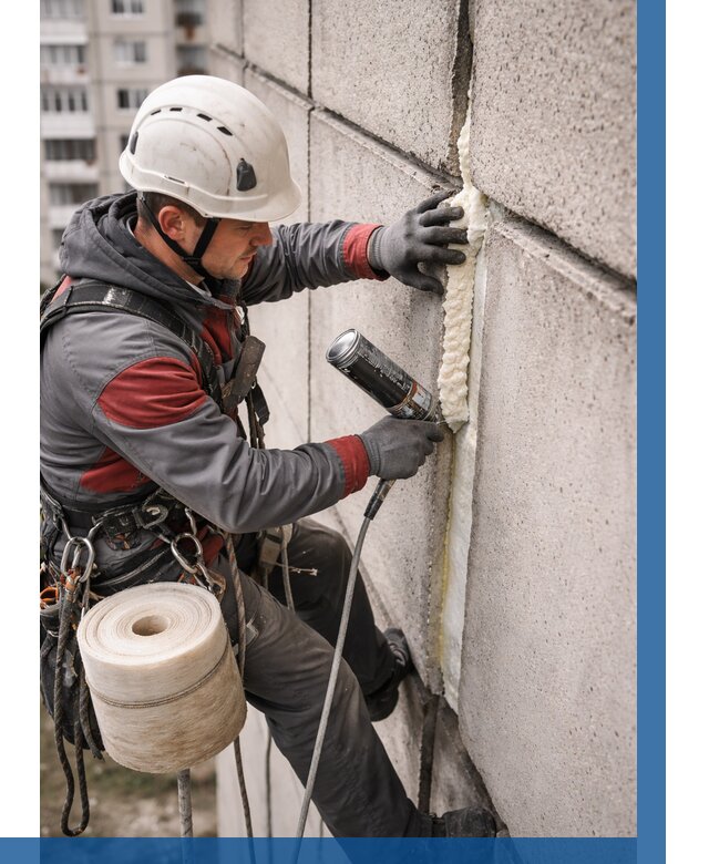 Утепление межпанельных швов в Кашире от 729 р. | ВЫСОТНИК-Кшр