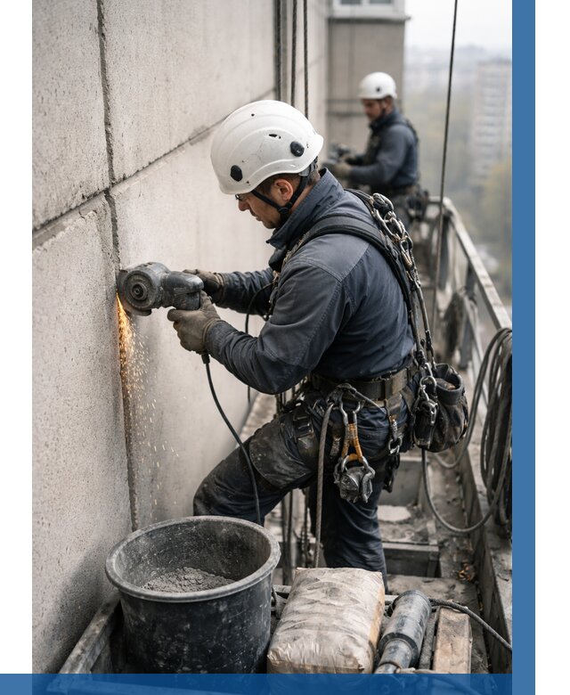 Штробление межпанельных швов в Кашире от 1250 р. | ВЫСОТНИК-Кшр