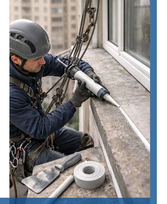 Герметизация балконного козырька в Кашире от 4686 р. | ВЫСОТНИК-Кшр