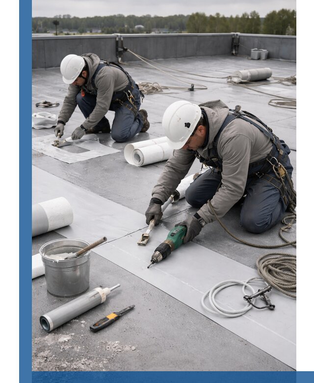 Ремонт мембранной кровли в Кашире качественно и с гарантией