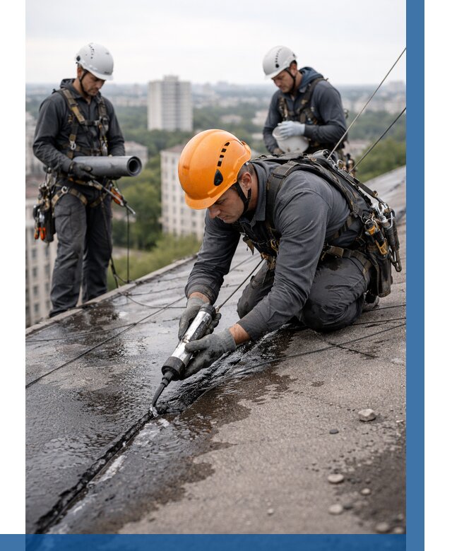 Устранение протечек кровли в Кашире от 12497 р. | ВЫСОТНИК-Кшр