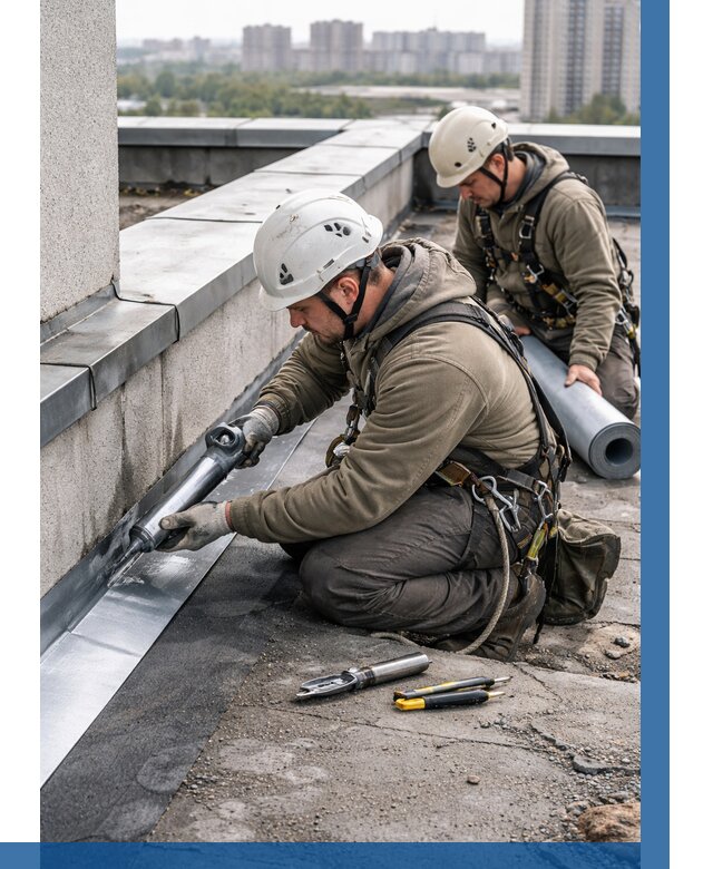 Ремонт кровельных примыканий в Кашире от 1250 р. | ВЫСОТНИК-Кшр