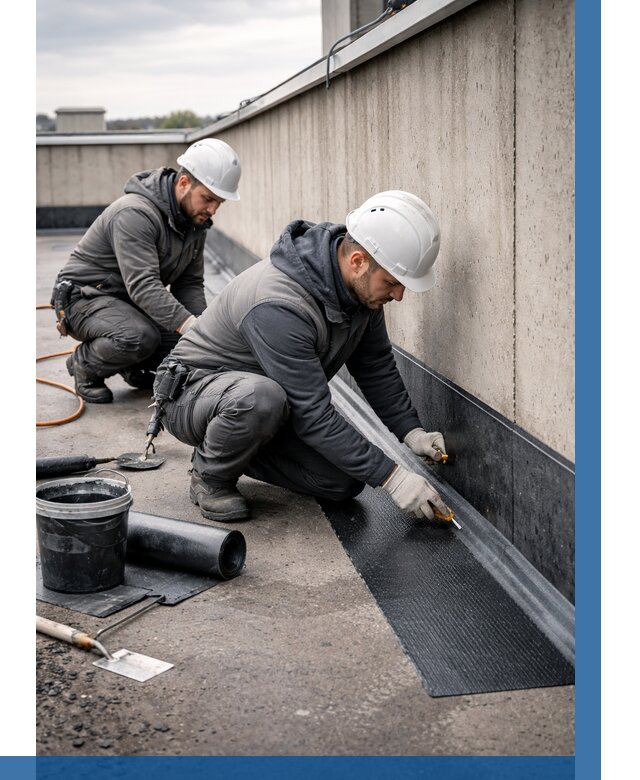 Гидроизоляция примыканий на кровле в Кашире от 937 р. | ВЫСОТНИК-Кшр