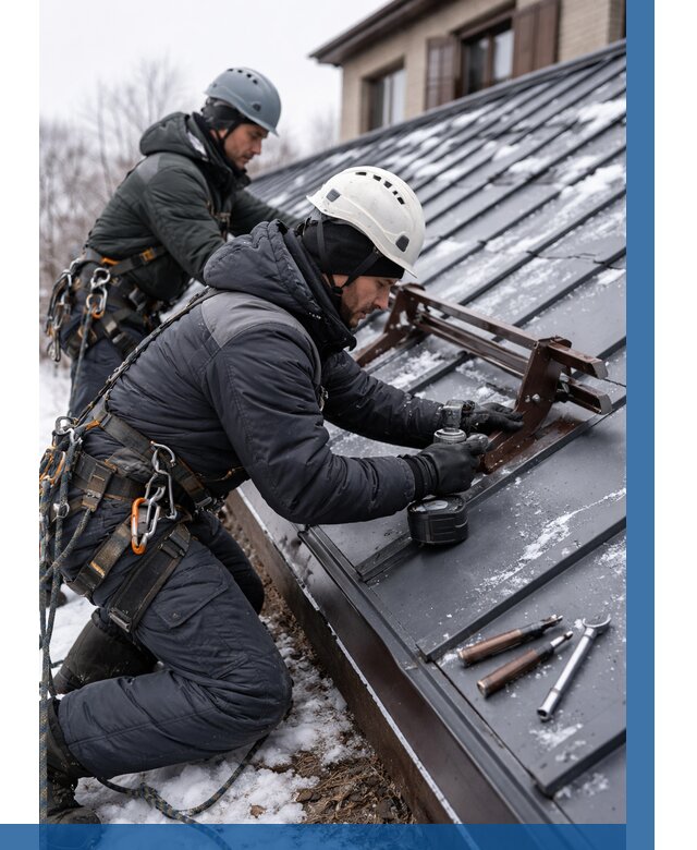 Монтаж снегозадержателей в Кашире от 469 р. | ВЫСОТНИК-Кшр