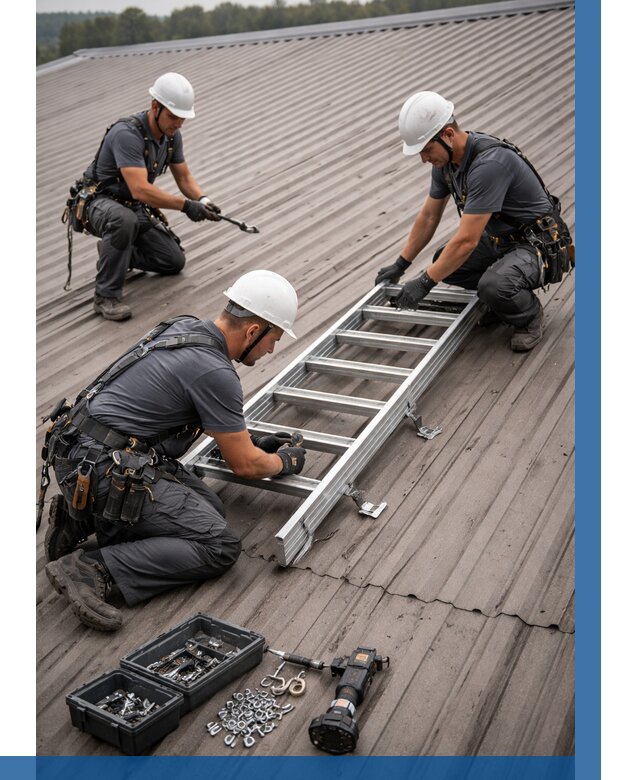 Монтаж кровельной лестницы в Кашире от 4686 р. | ВЫСОТНИК-Кшр