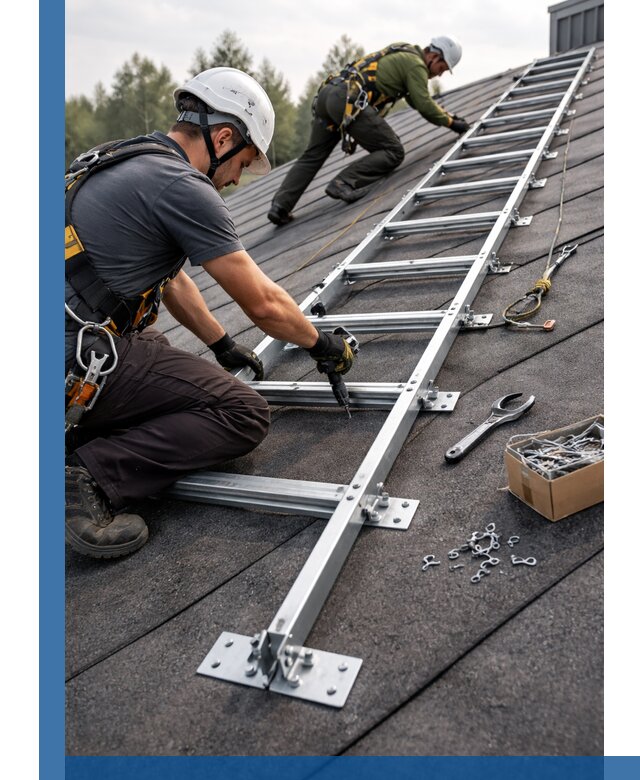 Профессиональный монтаж кровельной лестницы в Кашире под ключ