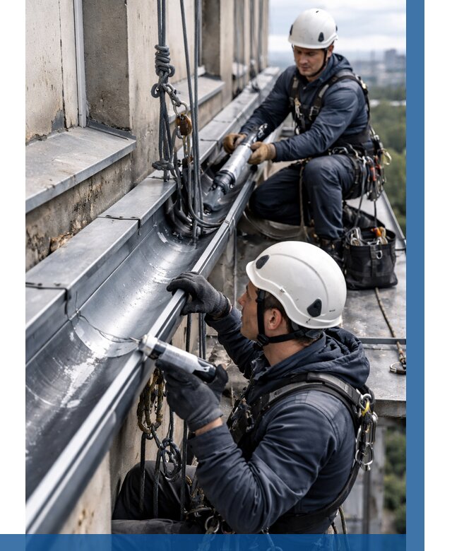 Ремонт водосточных желобов в Кашире от 6769 р. | ВЫСОТНИК-Кшр