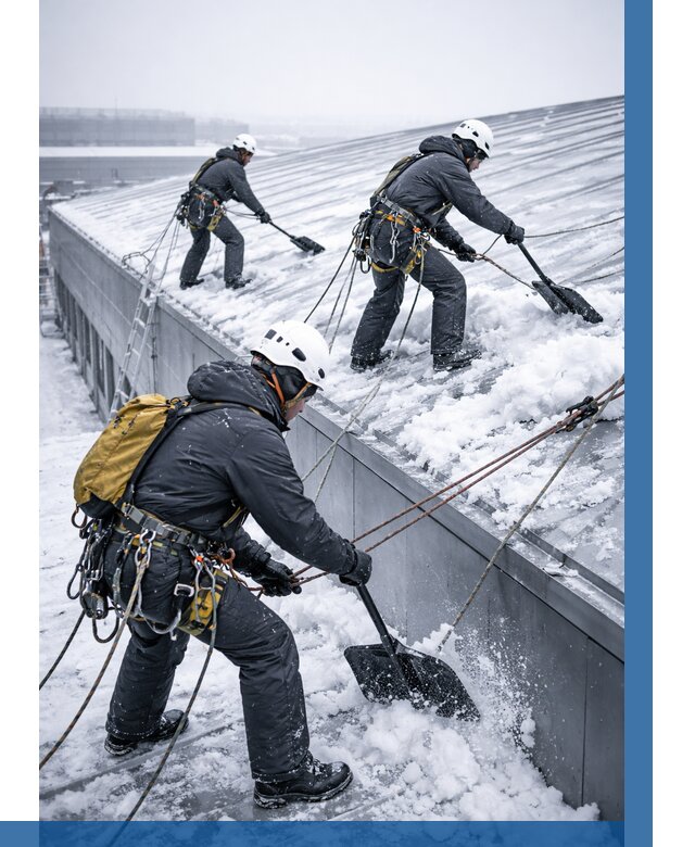 Очистка навесов от снега в Кашире от 4686 р. | ВЫСОТНИК-Кшр