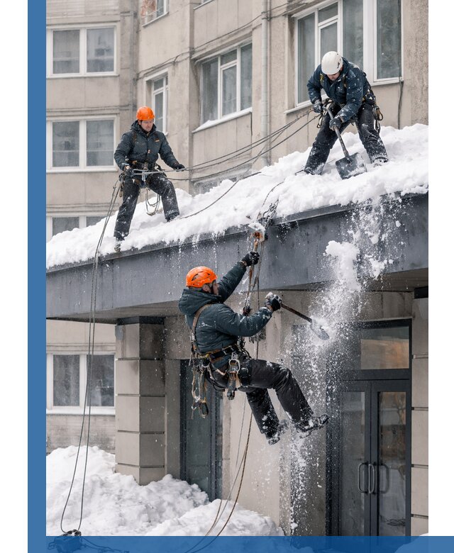 Безопасная очистка навесов от снега в Кашире круглогодично