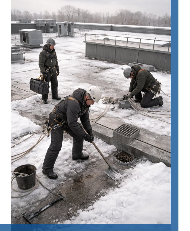 Абонентское обслуживание кровли зимой в Кашире от 8331 р. | ВЫСОТНИК-Кшр