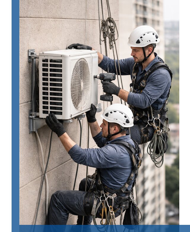 Монтаж внешнего блока кондиционера в Кашире установка и крепление