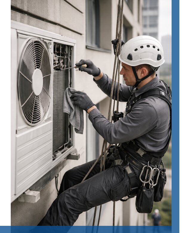 Обслуживание внешнего блока кондиционера в Кашире от 2812 р.ВЫСОТНИК-Кшр