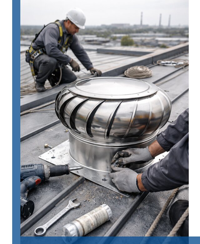 Установка дефлекторов на кровле в Кашире профессионально