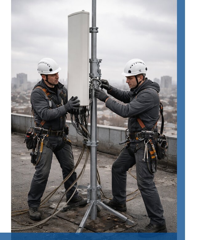 Монтаж антенн связи на крыше в Кашире от 8852 р. | ВЫСОТНИК-Кшр