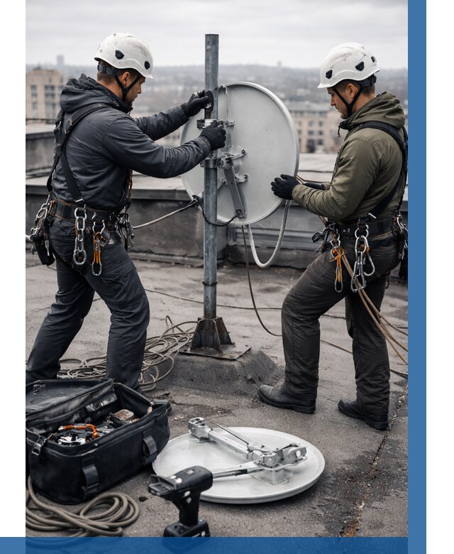 Демонтаж антенн на крыше в Кашире от 4686 р. | ВЫСОТНИК-Кшр