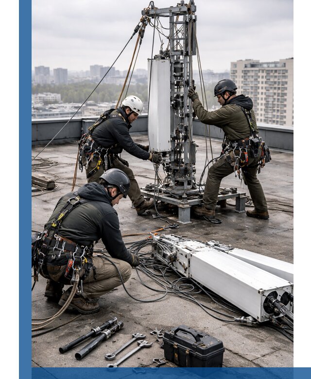 Демонтаж антенн на крыше зданий в Кашире с гарантией