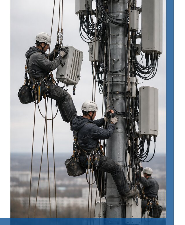 Монтаж оборудования связи на мачте в Кашире от 7811 р. | ВЫСОТНИК-Кшр