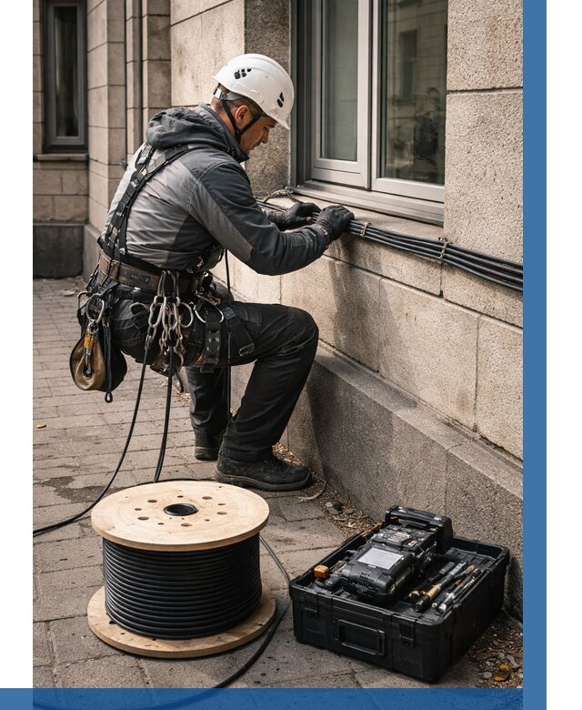 Прокладка оптоволоконного кабеля в Кашире от 833 р. | ВЫСОТНИК-Кшр