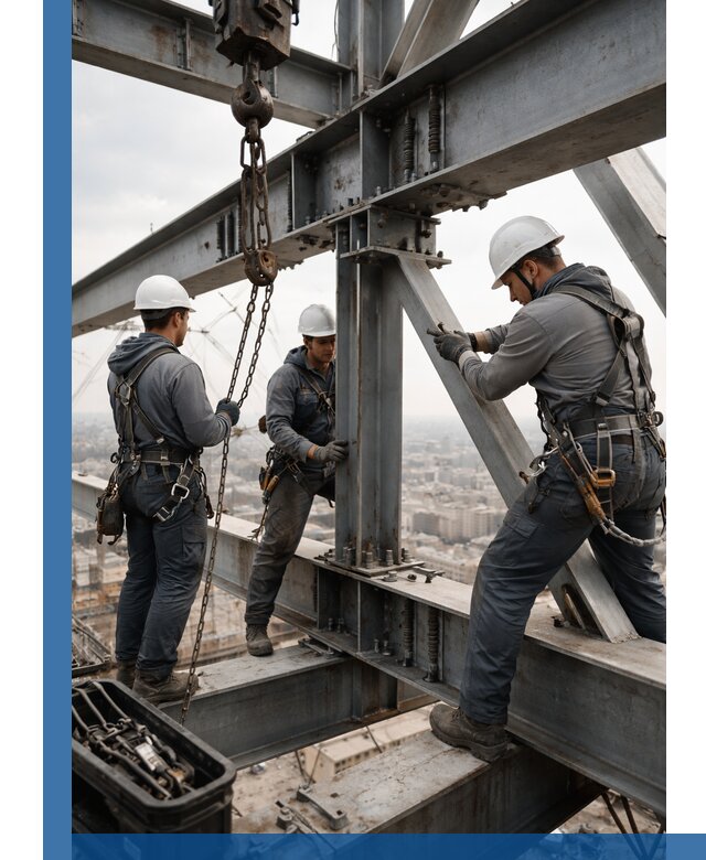 Профессиональный монтаж металлоконструкций на высоте в Кашире