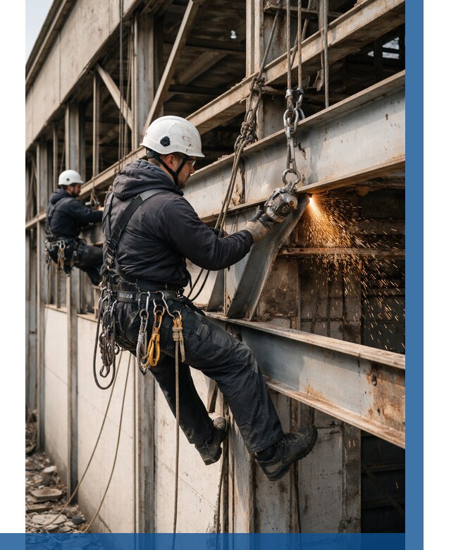 Демонтаж металлоконструкций на высоте в Кашире от 6769р. |ВЫСОТНИК-Кшр