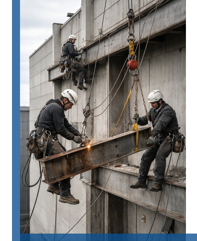 Демонтаж металлоконструкций на высоте в Кашире под ключ