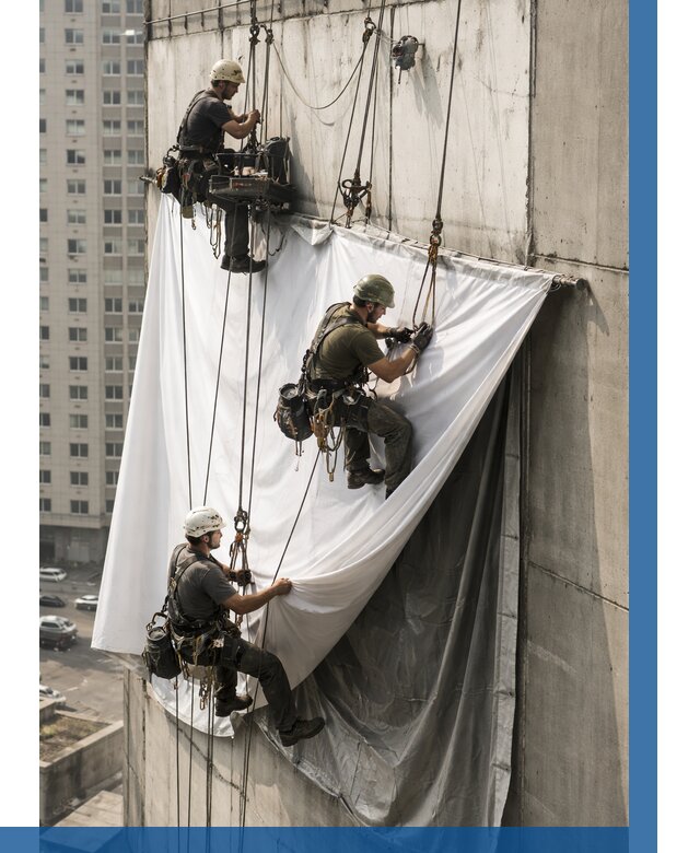 Замена баннерного полотна в Кашире от 6769 р. | ВЫСОТНИК-Кшр—заказать