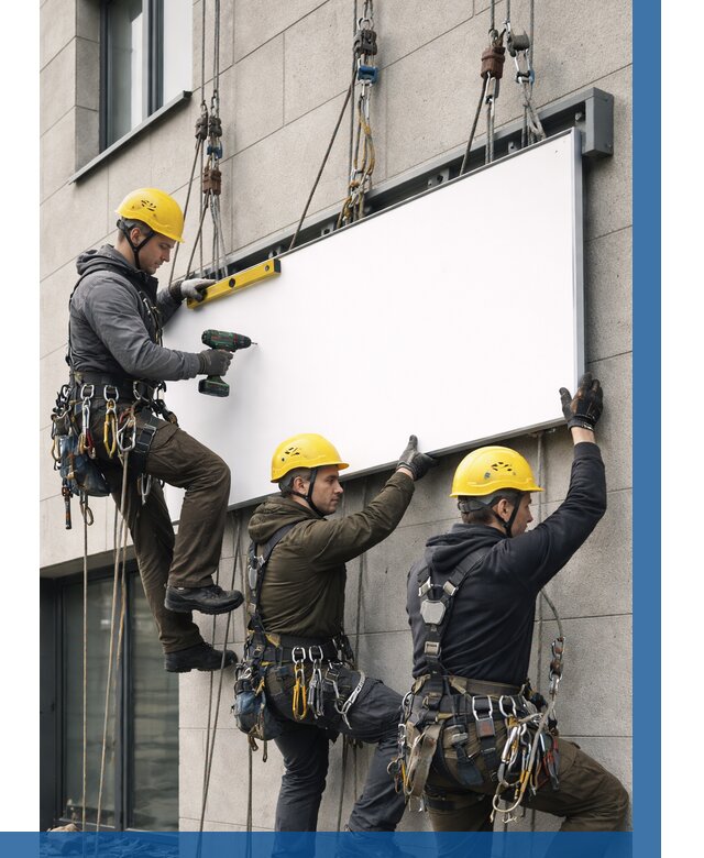 Монтаж рекламной вывески в Кашире от 8331 р. | ВЫСОТНИК-Кшр