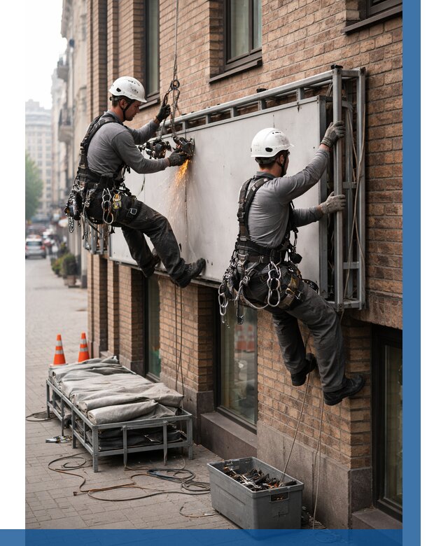 Демонтаж рекламной вывески в Кашире от 6769 р. | ВЫСОТНИК-Кшр