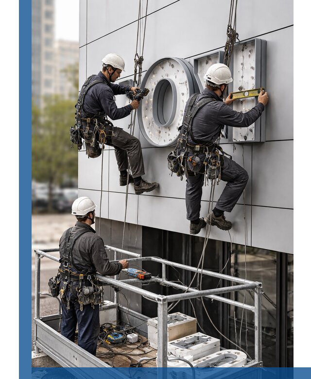 Профессиональный монтаж световых букв в Кашире под ключ